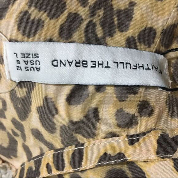 Faithfull the Brand Marie Louise Animal Print Dress Size Large - Picture 9 of 10